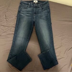 PAIGE Hoxton Ankle Skinny Jeans Dark Blue Size 26